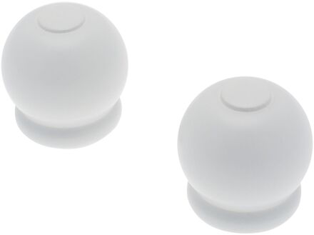 Eindknop Gordijnroede Appel Wit 35mm 2st