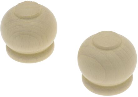 Eindknop Gordijnroede Beuken Appel 20mm 2st