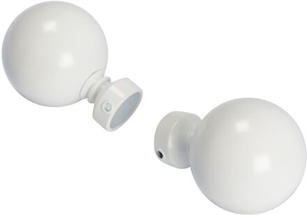 Eindknop Gordijnroede Bol Gebroken Wit 20m 2st