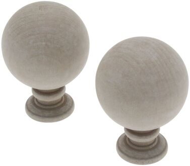 Eindknop Gordijnroede Bol Klei 28mm 2st