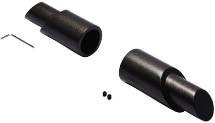 Eindknop Gordijnroede Peper Antraciet 28mm 2st