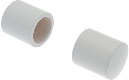 Eindknop Gordijnroede Wit 28mm 2st