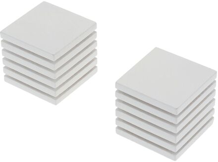 Eindknop Gordijnroede Wit Gestreept Kubus 28mm 2st