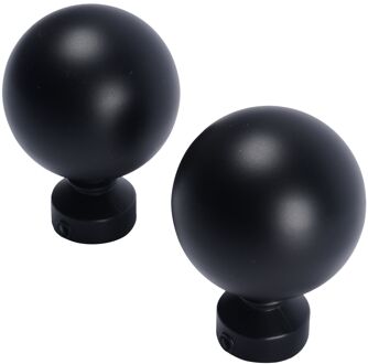 Eindkop Bulb Zwart 20mm 2x