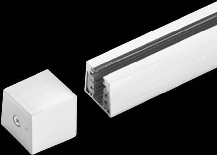 Eindstuk voor 230V-track4 m6 rail mat nikkel