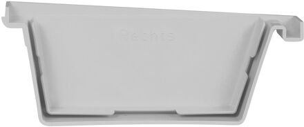 Eindstuk Voor Bakgoot - Pvc - Parelgrijs - 125mm - Rechts