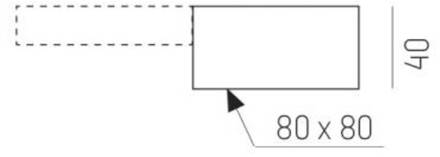 Eindvoeding Volare-rail baldakijn, wit