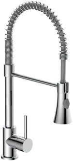 Eisl Eenknopsmengkraan met spiraalveer LEON chroomkleurig
