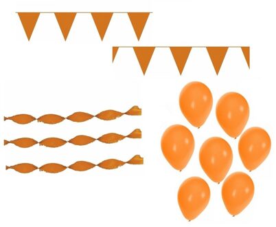 EK oranje feestpakket met oranje versiering en decoratie