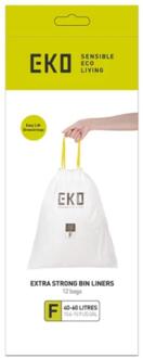 EKO afvalzakken 40-60 liter code F -  rol 12 stuks