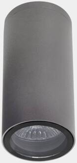 Eko buiten plafondlamp, grijs, Ø 6 cm, aluminium