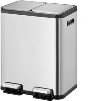 EKO EcoCasa Splitted pedaalemmer 30+30 ltr, EKO Zilver