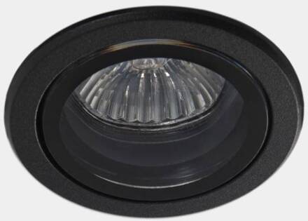 Eko inbouwspot, zwart, Ø 7,5 cm, aluminium