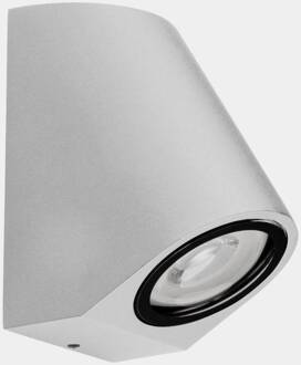 Eko Schuine buitenwandlamp, wit, breedte 7 cm, aluminium