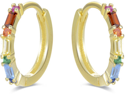 Elac 925 Sterling Zilveren Oorbellen Veelkleurig - One Size