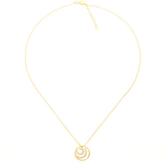 'Elaine' Dames 925 Sterling Zilveren Ketting met Hanger - Goud ZH-7084/2