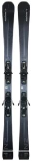 ELAN PRIMETIME N2 W + EL 9.0 BLK/SND Piste Ski Dames 151 Antraciet