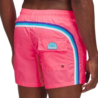 Elastic Waist 14" Zwemshort Heren roze - paars - blauw - wit - M