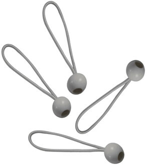 Elastiek spanners met bal - 24x stuks - wit - 170 mm - Kamperen