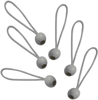 Elastiek spanners met bal - 36x stuks - wit - 170 mm - Kamperen