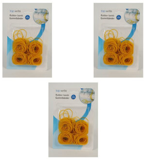 Elastiekjes - 600x stuks - rubber - kantoor elastiek