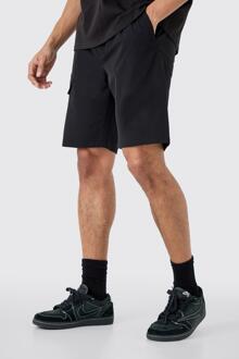 Elastische Comfortabele Dunne Stretch Shorts, Black