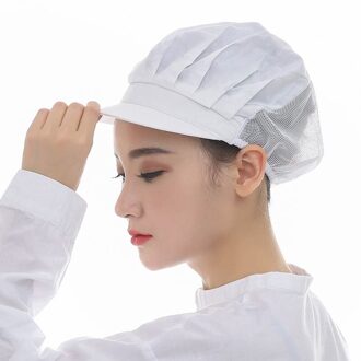 Elastische Keuken Hoed Mannen Vrouwen Chef Hoed Restaurants Accessoires Stofdicht Koken Cap Ademend Hotel Kok Cap HT4876WT