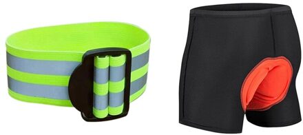 Elastische Reflecterende Armbanden Arm Running Waarschuwing Night Fietsen Lichtgevende Polsbandje Met Mannen Fietsen Ondergoed Rood Xl