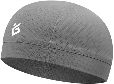 Elastische Sneldrogende Meloen Lederen Hoed Zonnehoed Mannen Vrouwen Zomer Sport Fietsen Running Ademend Zonnebrandcrème Cap Hip Hop Beanie diep grijs