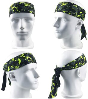 Elastische Sport Hoofdband Camouflage Haarband Zweetbandjes Yoga Running Fitness LFSPR0095 01-groen