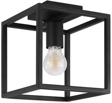 Eldrick Plafondlamp - E27 - 20 cm - Zwart