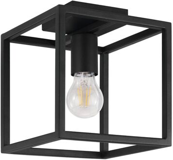 Eldrick Plafondlamp - E27 - 20 cm - Zwart