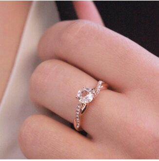 Eleanor Ring - Oostenrijks Kristal Wit en roségoud - Q