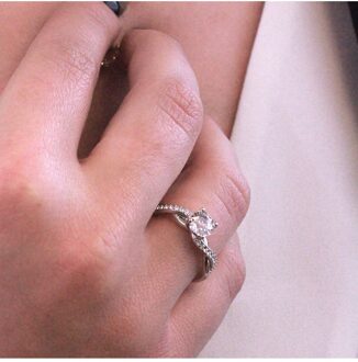 Eleanor Ring - Oostenrijks Kristal Wit Zilver - N