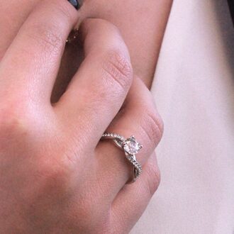 Eleanor Ring - Zilver en Kristal - L 1/2