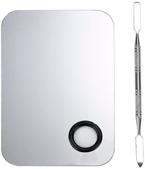 ELECOOL 1 Pc Rvs Cosmetische Make-up Mengen Make Up Tool Palet Plaat Verzoend Vloeibare Foundation