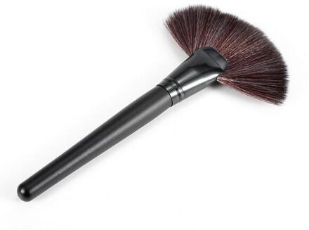 ELECOOL 1 st Zachte Grote Fan Vorm Gezicht Blush Powder Foundation Brush Cosmetische Make Up Tool Geitenhaar Blending Brush 2 maten