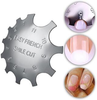 Elecool Franse Tip Lijn Edge Cutter Stencil Trimmer Tool Glimlach Vorm Clipper Multi-Size Styling Vormen Nail Art gereedschap 03