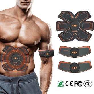 Electric Abdominal Muscle Stimulator EMS Abs Hip Trainer Home Gym with USB Rechargeable Fitness Massager Body Slimming Massager