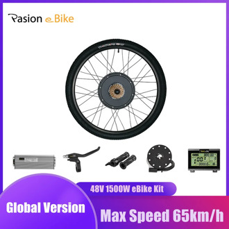 Electric Bike Conversion Kit V Brake 26" Bicycle Rear Wheel 1500W 48VHub Motor PASIONEBIKE