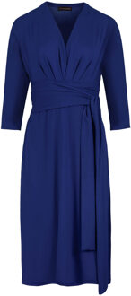 Electric Blue Empire Line-jurk met riem - maat Blauw