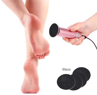 Electric Callus Remover Pedicure Callus Shaver Dead Hard Cracked Skin Removal Foot Sander Heel Smoother + 60pcs Sanding paper 35