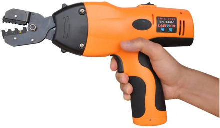 Electric Crimping Pliers Pressure Tongs 6100C Insulated Cold Pressure OT Bare Terminal Wire Pliers Replaceable Head 7.2V