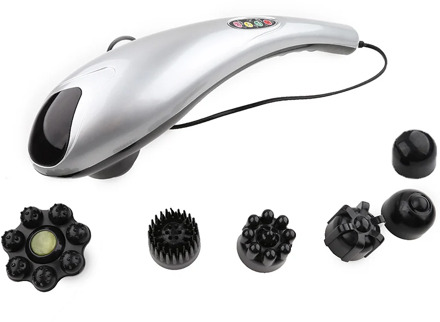 Electric Dolphin Massager luxury Back Massage Hammer Vibration Infrared Stick Roller Cervical Body Massager with 6 head