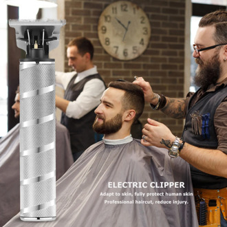 Electric Hair Clipper USB Hair Trimmer Cutter Machine Men Beard Hair Shaver Rechargeable Low Noise Oil Head Engraving Shears