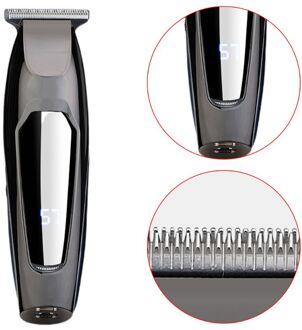 Electric Hair Clippers LCD Display USB Rechargeable Trimmer Cutting Limit Comb MOLF