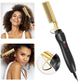 Electric hair comb Hair Straightener Hair Curler Comb Flat Irons Straightening Brush Hot Heating Comb Hair Straight Styler brush