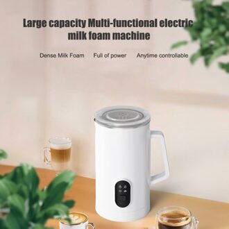 Electric Milk Frother 4-in-1 400W 580ml/19.61oz Hot and Cold Milk Foamer Silent Operation Anti Slip Stainless Steel Milk Steamer for Latte Cappuccinos Macchiato Hot Chocolate Milk