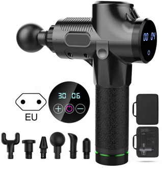 Electric Muscle Relaxation Massager Hand-held Massage Gun percussion massager Fitness Equipment LCD Digital Display Dropship