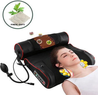 Electric Neck Relaxation Massage Pillow Back Heating Kneading Infrared therapy shiatsu AB Massager